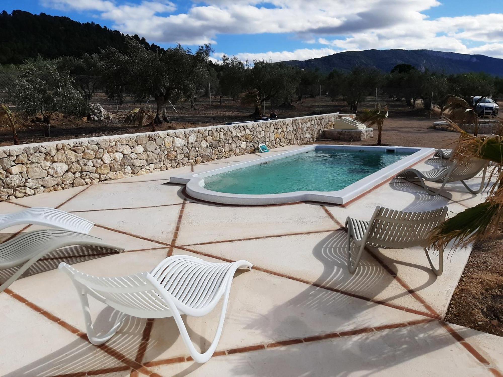 Casita Del Embalse Con Encanto Biar Exteriör bild